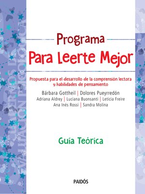 cover image of Programa para leerte mejor